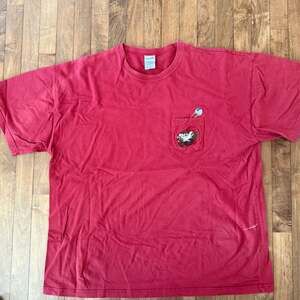 Vintage Taz Looney Tunes Football Tee 3XL Red Pocket...